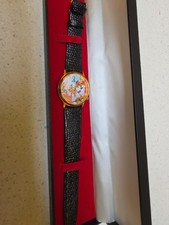 Vintage Walt Disney Exclusive Mickey Mouse Through the Years Leather Wristwatch picture