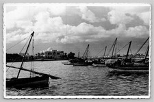 Massawa Eritrea Red Sea Vintage RPPC Dhows & Palace Photo Postcard picture