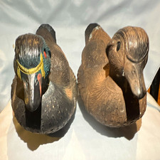 Flambeau Wood Duck Decoy Pair - Wooden Bird Duck Decoys, Duck Figurines picture