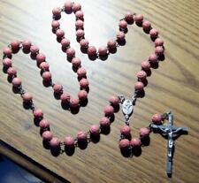 Vintage Antique Coral Catholic Rosary Petite Beads 20