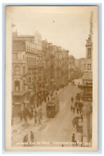c1920's Grande Rue De Pera Trolley Constantinople RPPC Photo Vintage Postcard picture