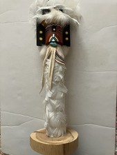 Vintage  Kachina Doll  Wood  and Feathers 12.5″ - Artist F. CHARLEY Signed picture