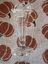 Oneida Crystal Bud Vase, Sunburst Base, Scallop Top picture