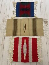Set of 3 VTG hand woven placemats made in Mexico picture