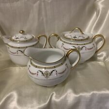 Noritake The Sahara.  Vintage.  Sugar w Lid, Creamer and Syrup Pitcher w Lid. D3 picture