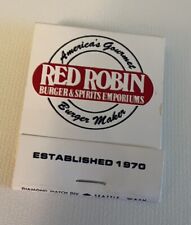Vtg Red Robin Burger & Spirits Emporium Restaurant Matchbook Full Unstruck picture