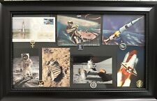 Alan Shepard Cut Auto PSA/DNA.  1st American In Space With 3D Photos. Framed picture