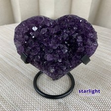 300G Natural Brazilian amethyst hand cut heart-shaped decoratio picture