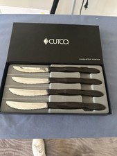 Cutco 4-Piece Steak Knife Set Black Handles w/ Presentation Box Case picture