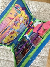 VTG Lisa Frank Casey & Candy Dogs Ice Cream Sundae Zip Up Stationery Planner picture