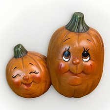 Vintage Halloween Figurine Decoration Anthropomorphic Pumpkin Jack O Lanterns picture