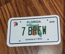7 Brew license plate Sticker Sunshine & 7 Brew picture