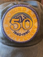 1940-1990 McChord AFB 50th Anniversary Blue Snapback Adjustable Ballcap Vintage picture