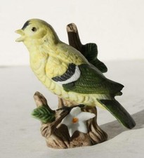 Canary Yellow Bird Figurine Lefton Ceramic Porcelain Hand Painted Made Taiwan + picture