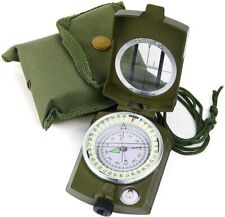 Military Lensatic Sighting Camping Compass w/ Carrying Bag Waterproof Camping picture