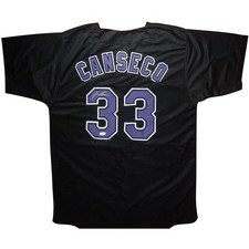 Jose Canseco Autographed Tampa Bay (Black #33) Custom Jersey - JSA picture