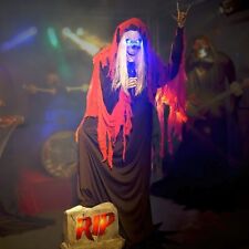 7'FT LEAD SINGER ROCKIN-REAPER Halloween Animatronic Bluetooth Connectivity picture