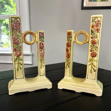 Pair of Weller Pottery Roma double bud vase from the 1920s picture