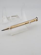 Antique English Victorian 14K Gold Propelling Pencil W/Stone Crown Screw Top picture