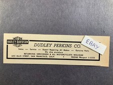 1965 Print Ad. Dudley Perkins Co. San Francisco, CA. Sales & Service, Harley picture