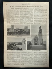 1915 Scientific American Article ~ Panama California Exposition Fair San Diego picture