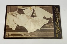 Antique  1880’s Victorian post mortem cabinet card photo deceased baby id’d picture