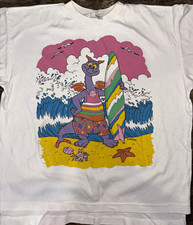 Vintage Walt Disney World EPCOT Center 80s Figment Surfing T-shirt RARE picture