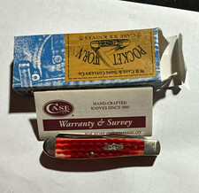 Case XX Pocket Worn 6333 2-Blade SS Slipjoint Clip/Spey Plain Red Bone picture