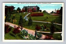 Pasadena CA-California, Busch's Home, Sunken Gardens, Antique Vintage Postcard picture