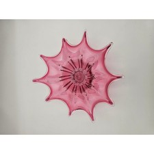 Vintage Mid-Century Free-form Art Glass Bowl picture