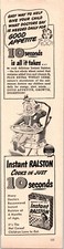 Instant Ralston Hot Cereal, 1950 Today's Woman VTG Print Ad, Baby in High Chair picture
