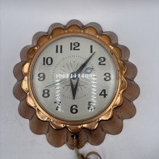 Vintage General Electric Gold Clock Model 2158 Jello Mold Shape MCM Works picture
