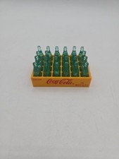 Vintage 1950s Mid Century Coca-Cola 24 Miniature Clear Plastic Bottles & Crate picture