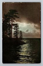 CA-California, Scenic Night View, Lake Area, Vintage Postcard picture