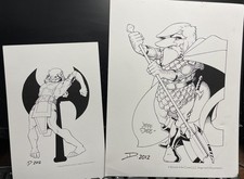 Jeff Dee Signed Dungeons & Dragons Art Prints D&D TSR Wizards 2012 Lot of 2 picture