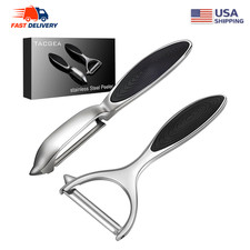 Potato Vegetable Peeler Set of 2 Y & I Shape Swivel Fruit Non-Slip TACGEA picture