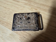 USMC Tientsin China 1946 Belt Buckle WW2 Marines picture