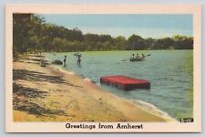 Greetings from Amherst Nova Scotia Canada Swimmers Beach Rowboat Postcard picture