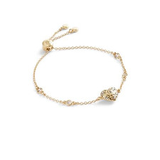 Coach, Women's, Signature Quilted Heart Slider Bracelet, Crystal/Gold, One Size picture