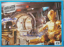 STAR WARS rarity 2x autograph R2-D2 KENNY BAKER † 2016 + C-3PO ANTHONY DANIELS picture
