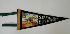 Vintage S.S. Castle Rock Smith River, CA US Navy felt flag pennant picture