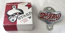 NEW VINTAGE STARR X COCA-COLA STATIONARY METAL BOTTLE OPENER ADVERTISING GERMANY picture