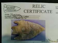 Papered Cent Texas Marshall Arrowhead, Prehistoric Artifact *FREE SHIPPING* P26 picture