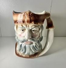 Vintage Toby Jug King Arthur With Sword Handle Bee Crown MCM Collectables JAPAN picture