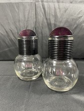 Vintage Hottle Carafe Set Of 2 Glass Heat Resistant Plastic picture