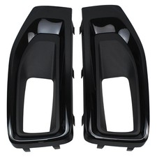 2Pcs Gloss Black Front Driver Passenger Side Fog Light Bezel for GMC Trucks & picture
