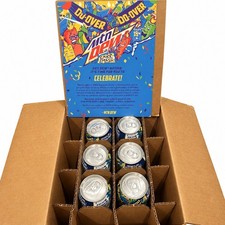 Mountain Dew Cake Smash 6 Full Unopened Cans With Card *Expired For Display* picture