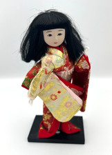 Vintage Traditional Japanese Geisha Ichimatsu Doll – 8” Tall picture