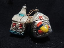 Antique Victorian German Blown Glass  Lot of  2 Homes Feather Tree Ornaments 3
