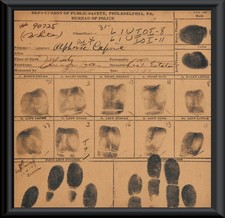 Al Capone Autograph & Booking Sheet Reprint On Original Period 1920s Paper P002 picture